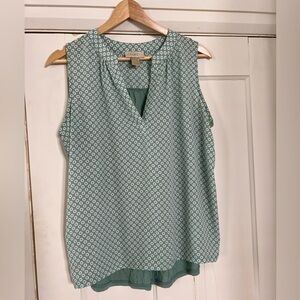 Patterned + Sleeveless Top from Loft